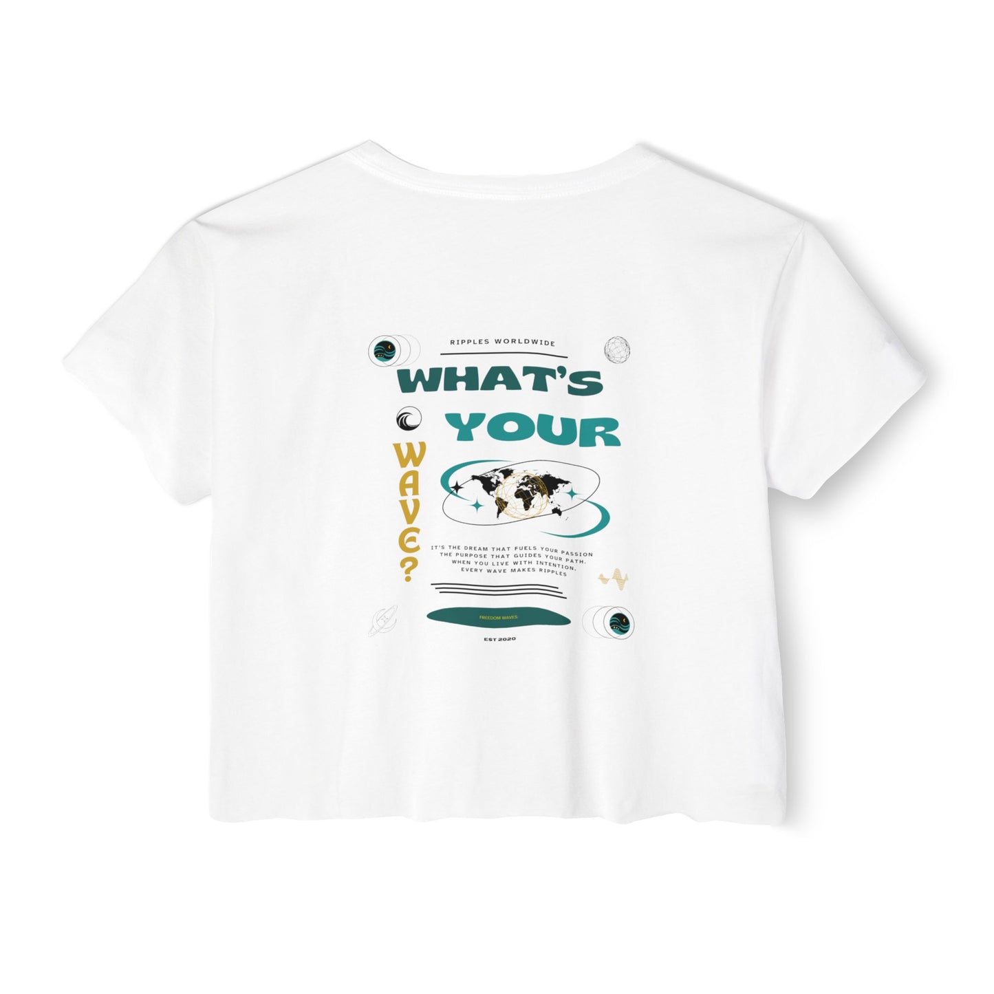 Freedom Waves Festival Crop Top - Perfect for Summer Parties and Music Festivals