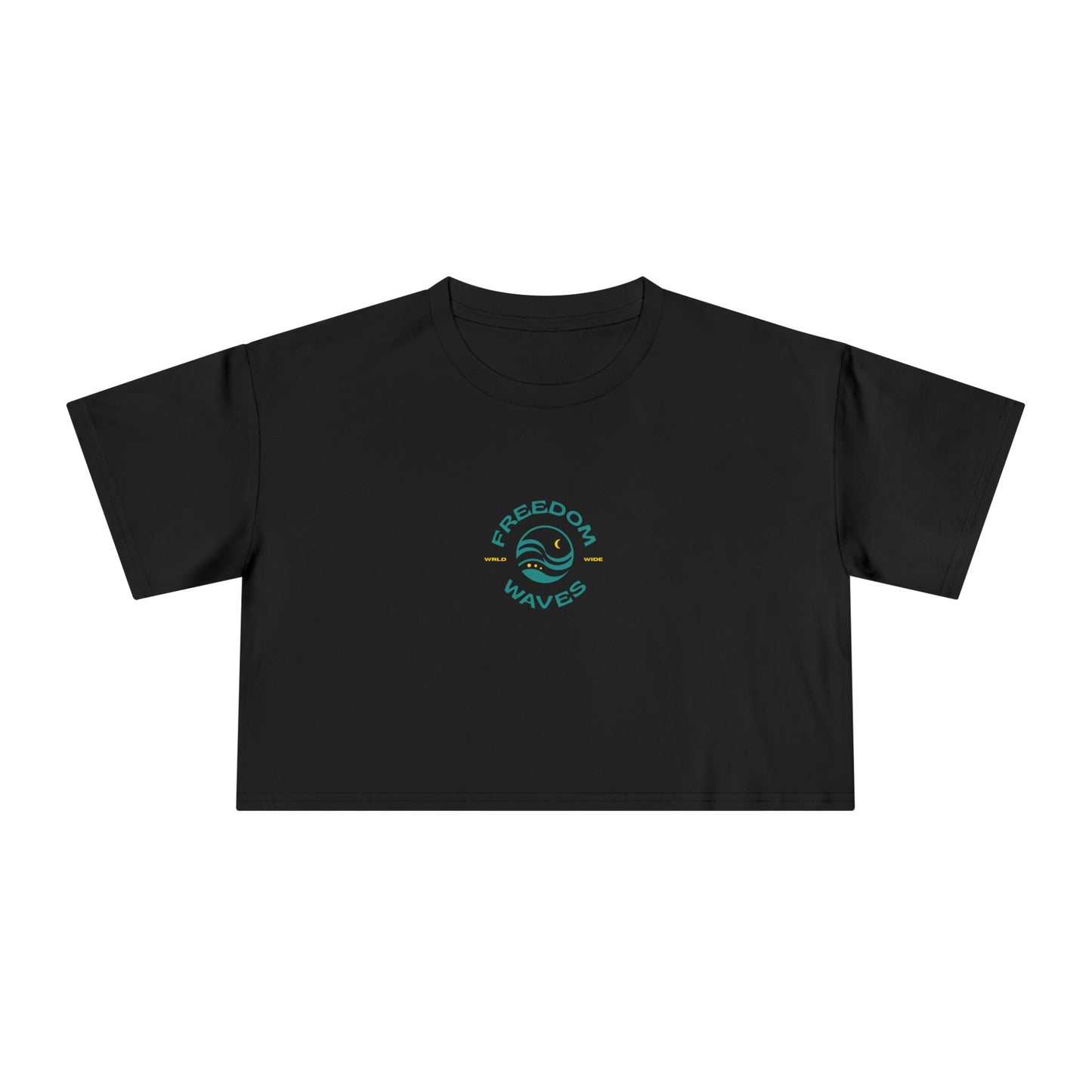 Freedom Waves Women's Crop Tee - Stylish & Empowering Graphic Tee