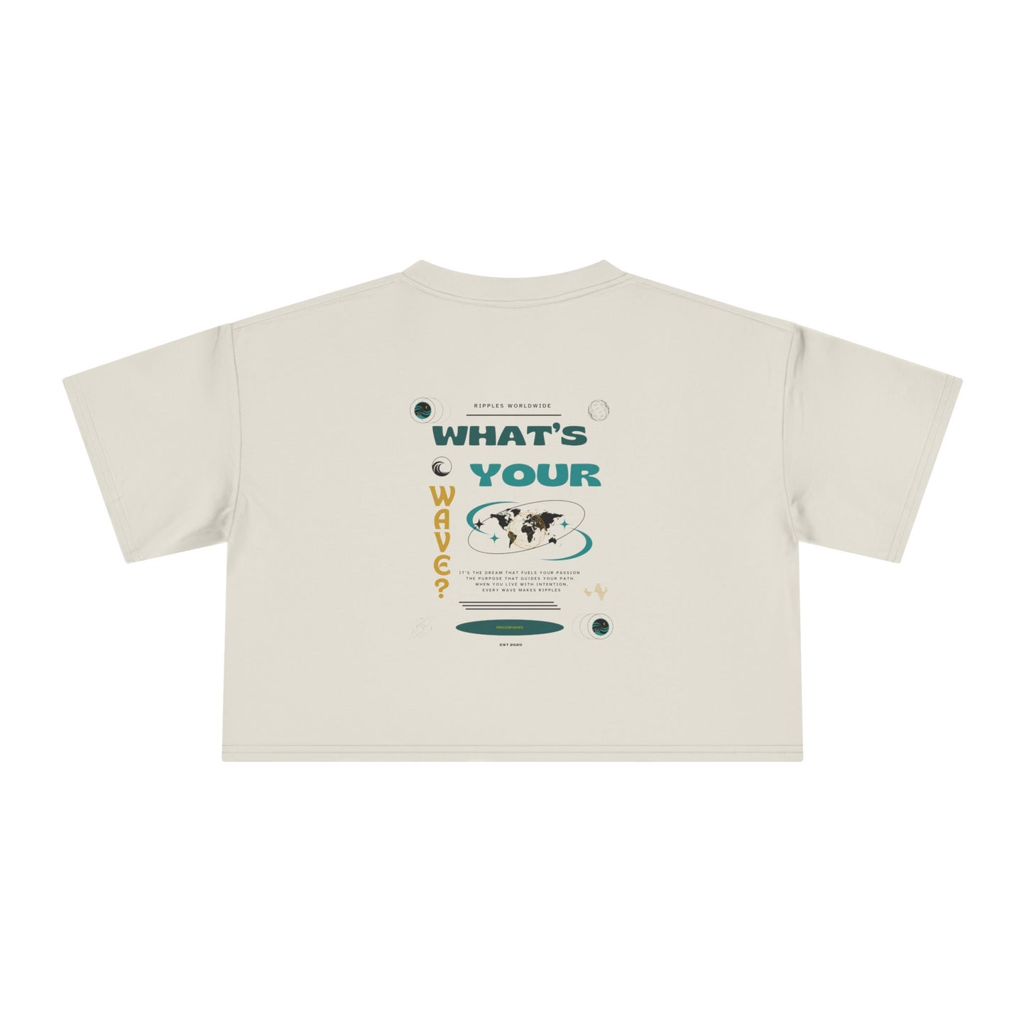 Freedom Waves Women's Crop Tee - Chill Vibes & Self-Expression