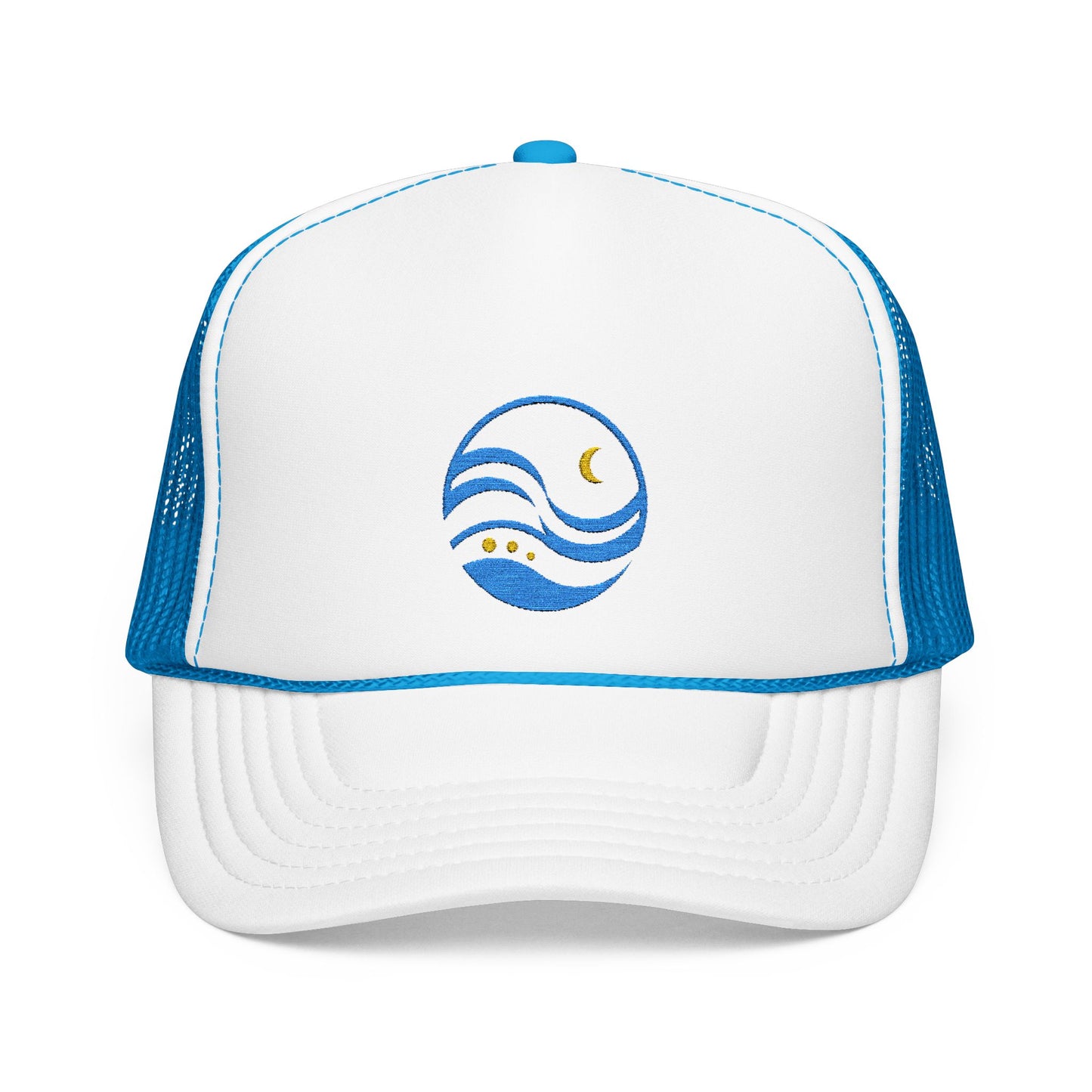 Embroidered Waves Trucker Hat