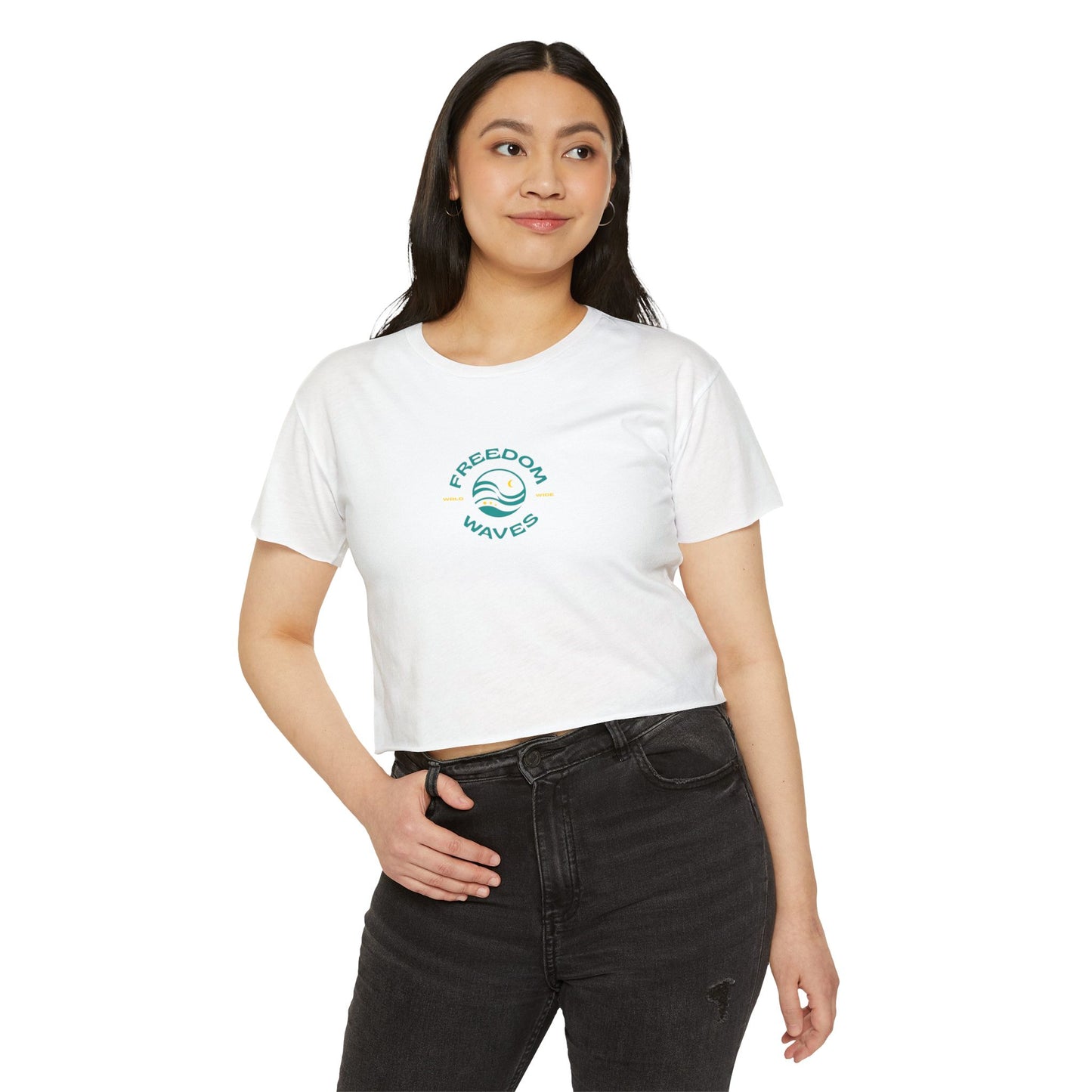 Freedom Waves Festival Crop Top - Perfect for Summer Parties and Music Festivals