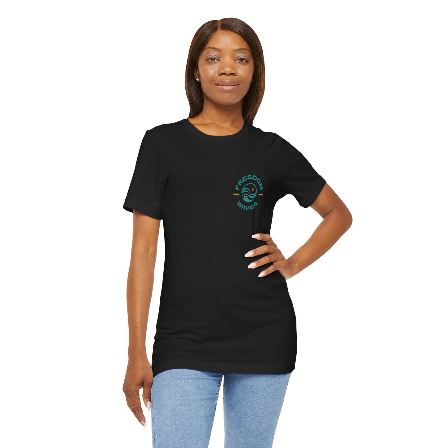 Freedom Waves Unisex Short Sleeve Tee - What's Your Wave? Graphic Tee for All Seasons