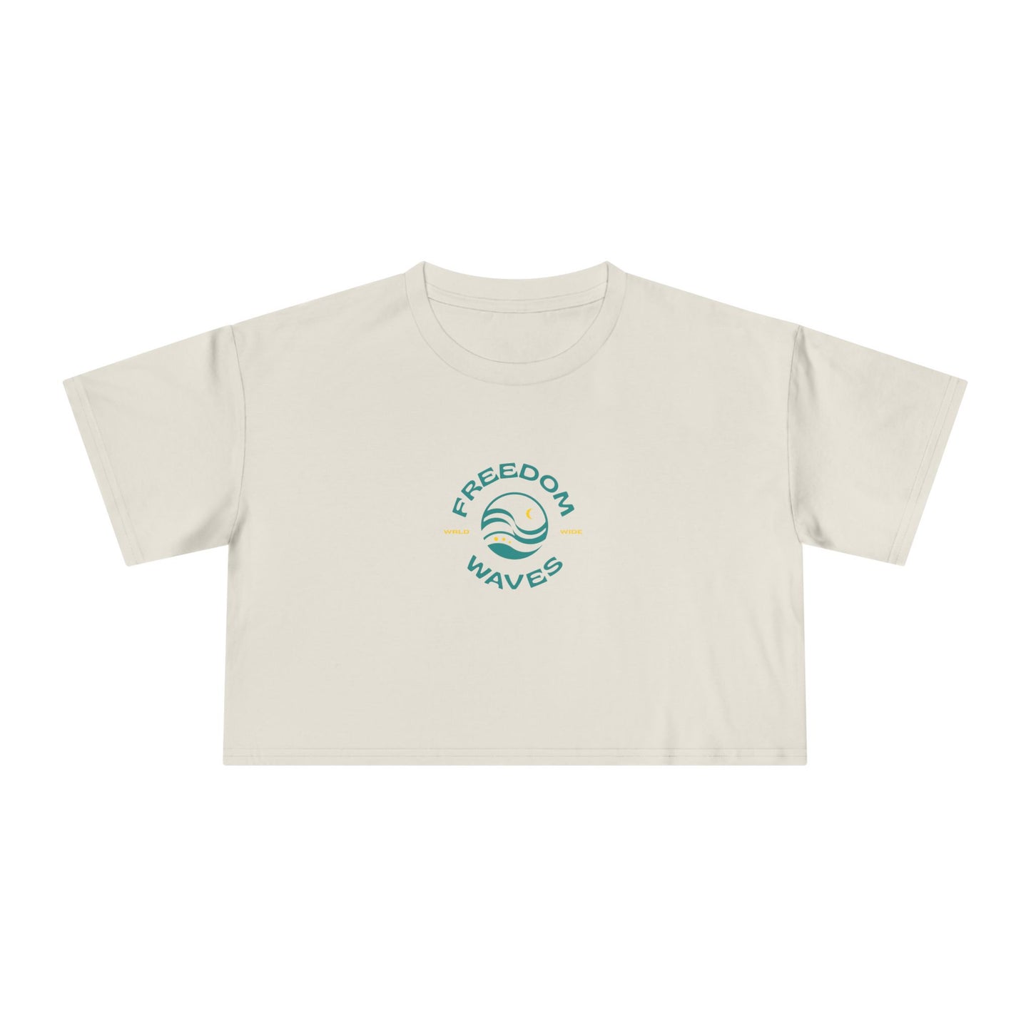 Freedom Waves Women's Crop Tee - Chill Vibes & Self-Expression
