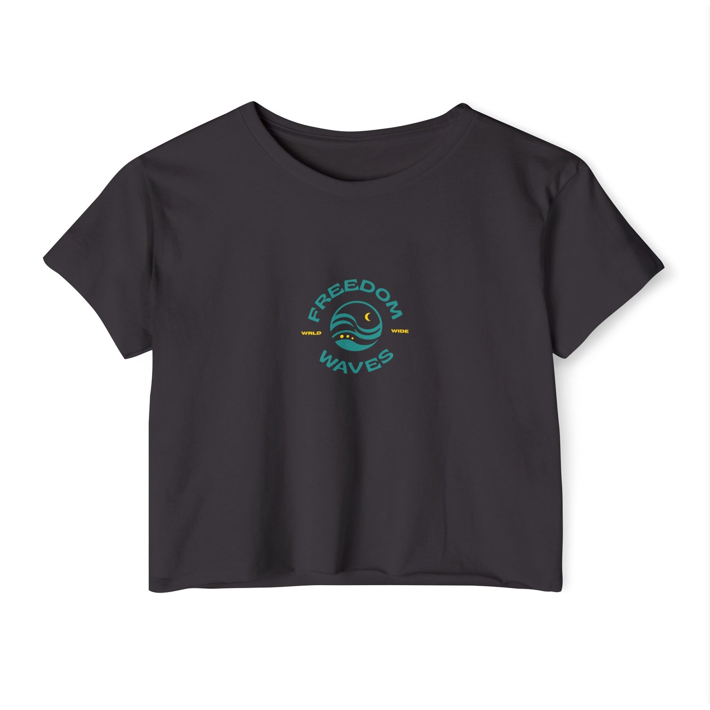 What's Your Wave Crop Top - Graphic Tee for Women