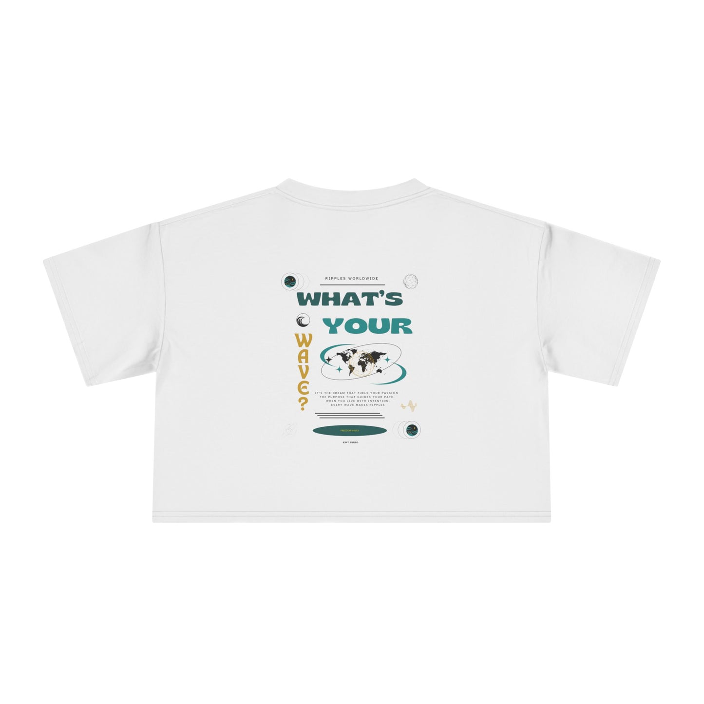 Freedom Waves Women's Crop Tee - Chill Vibes & Self-Expression