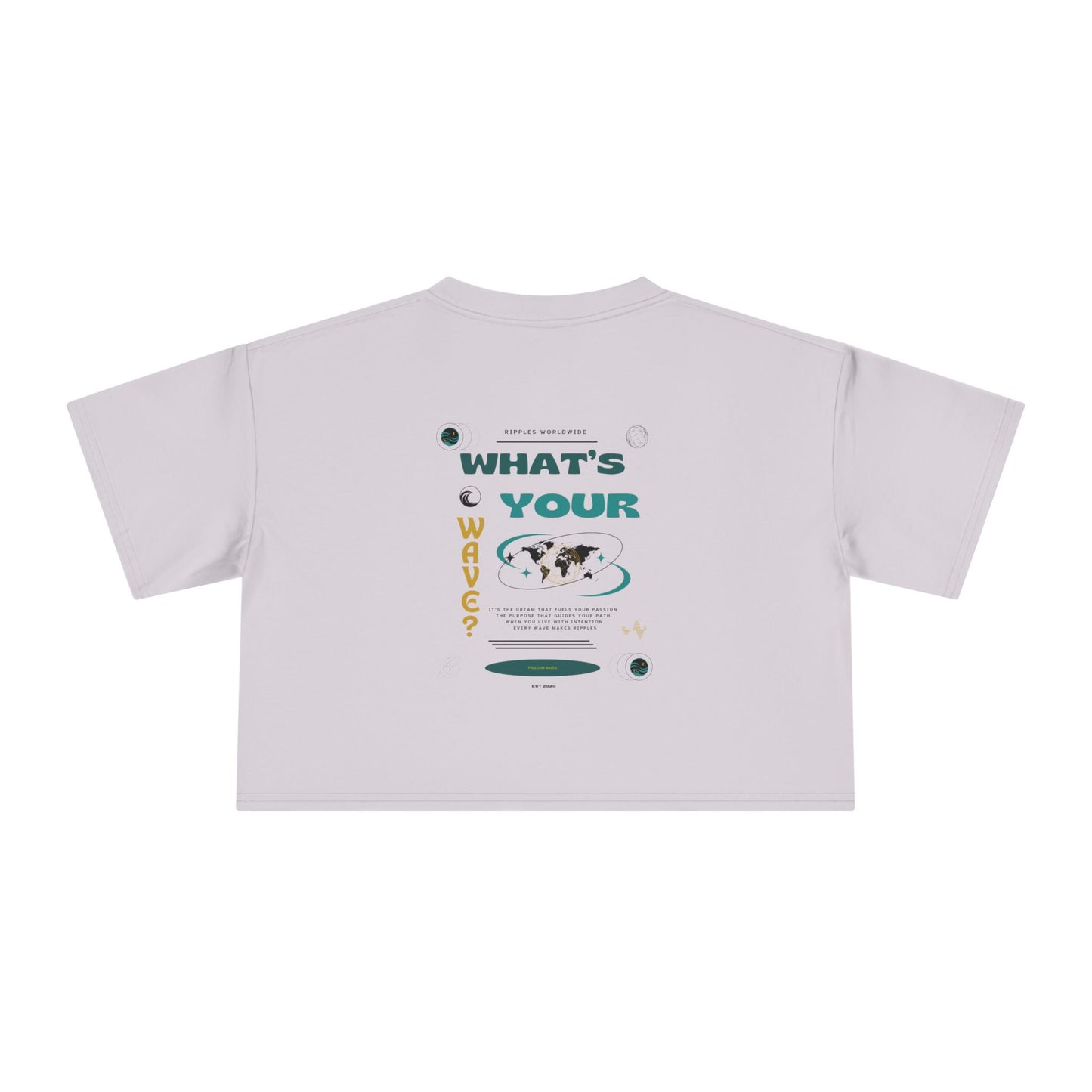 Freedom Waves Women's Crop Tee - Chill Vibes & Self-Expression