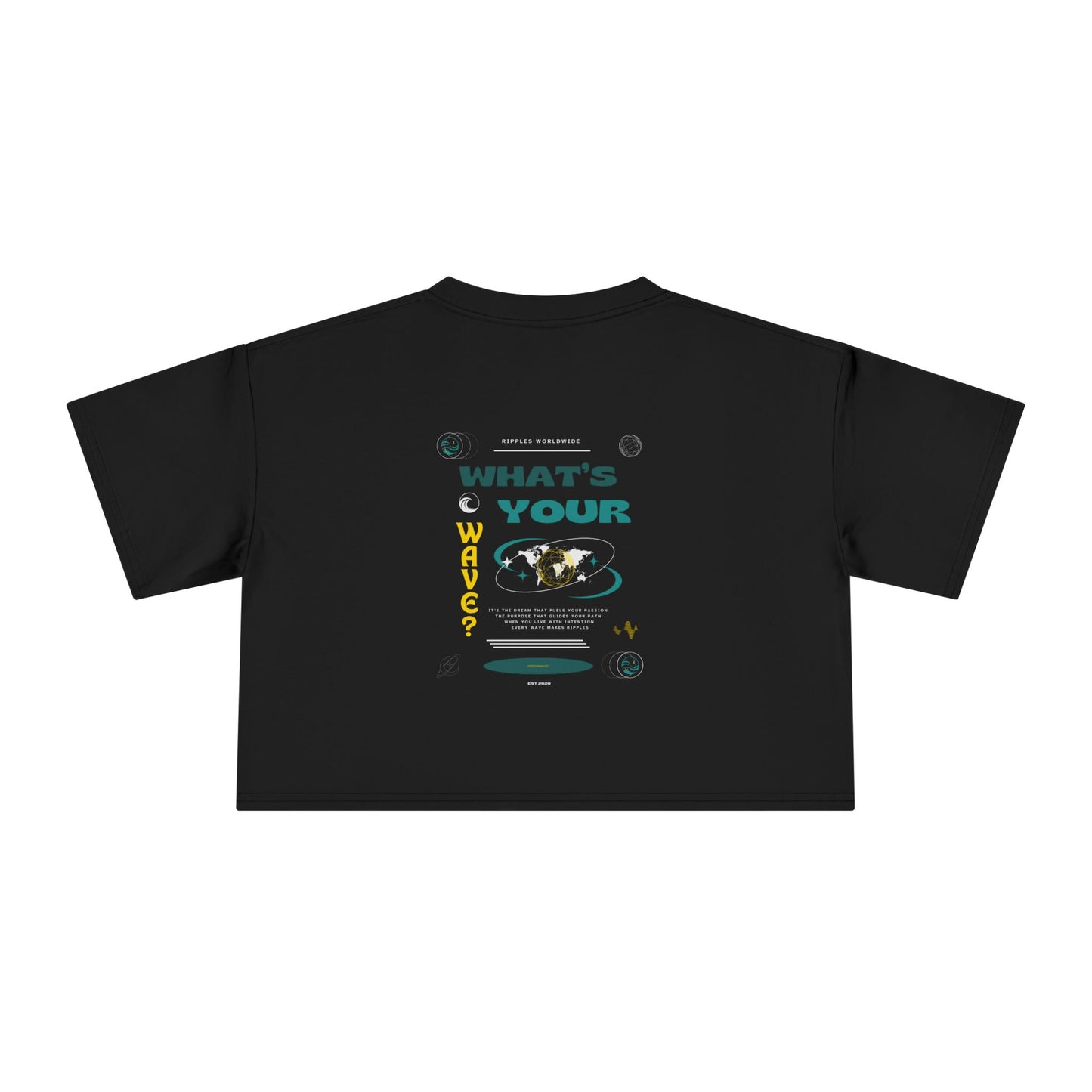 Freedom Waves Women's Crop Tee - Stylish & Empowering Graphic Tee