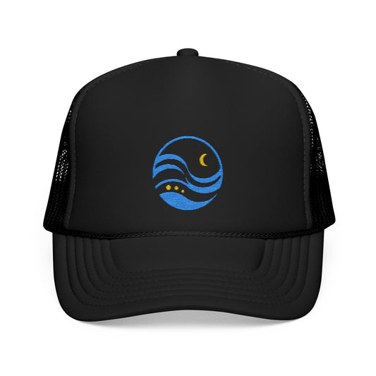 Embroidered Waves Trucker Hat