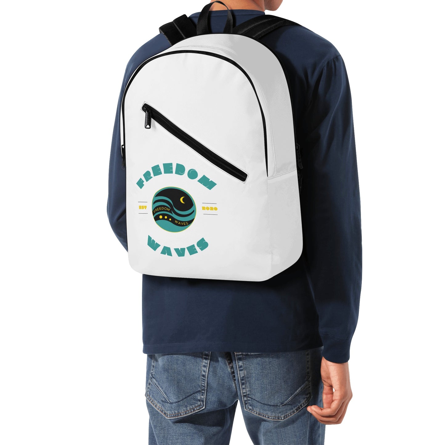 New Half Printing Laptop Backpack