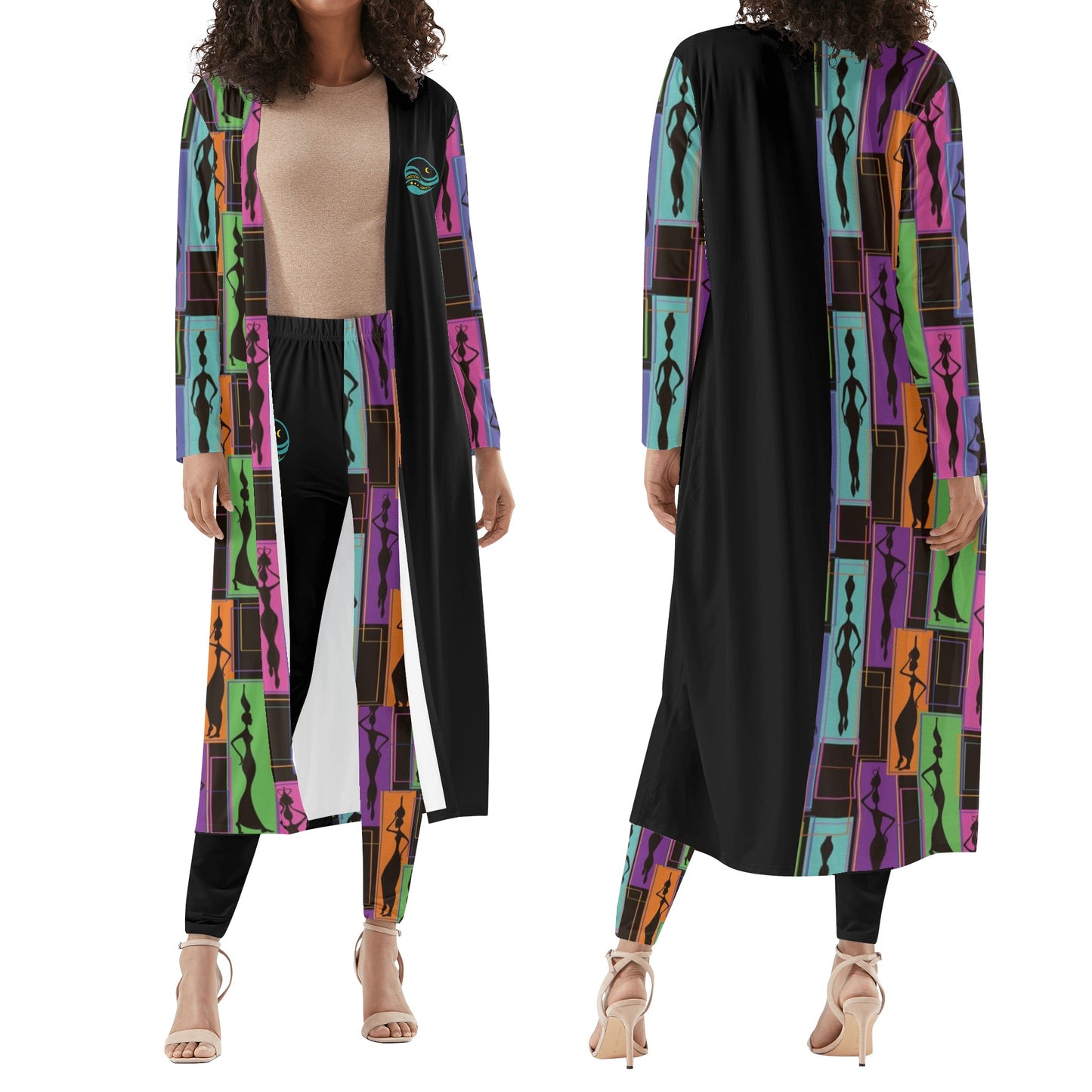 Women's Long Sleeve Cardigan and Leggings 2pcs