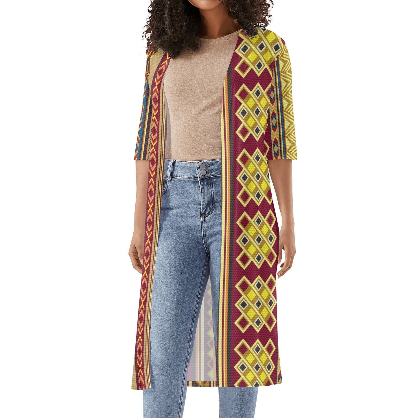 Women's Half Sleeve Kimono Cardigan