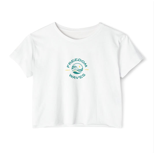 Freedom Waves Festival Crop Top - Perfect for Summer Parties and Music Festivals