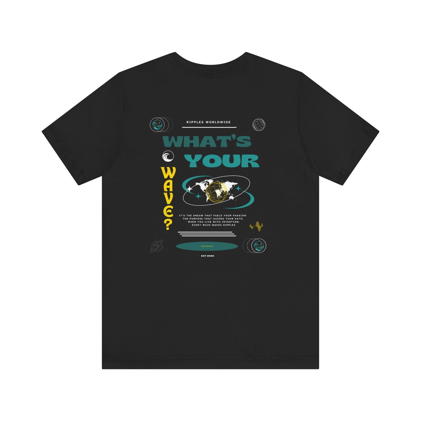 Freedom Waves Unisex Short Sleeve Tee - What's Your Wave? Graphic Tee for All Seasons