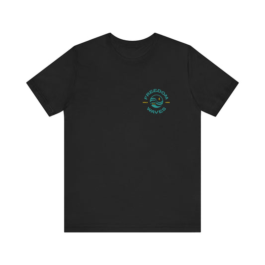 Freedom Waves Unisex Short Sleeve Tee - What's Your Wave? Graphic Tee for All Seasons